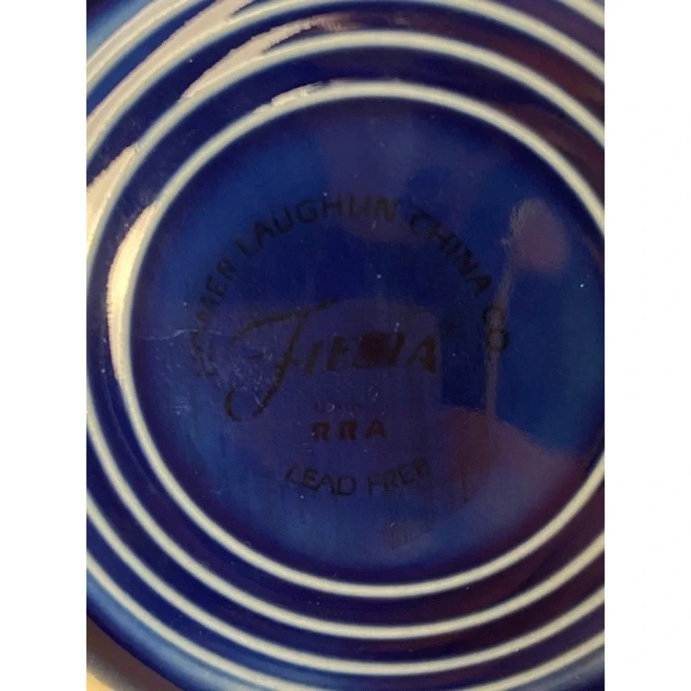 Fiesta Cobalt Blue Saucers Homer Laughlin China Co Set of 5 7/8